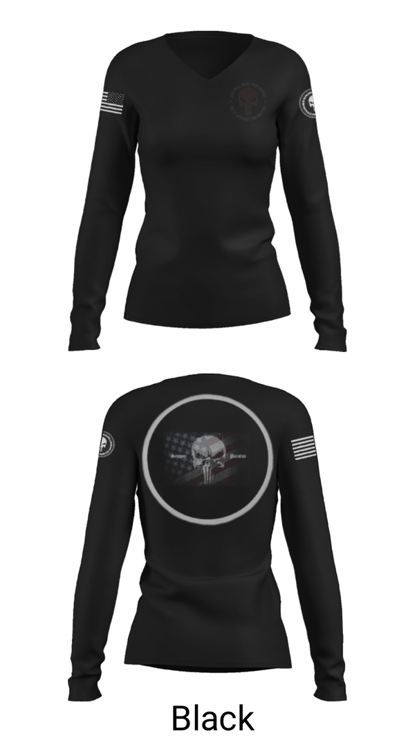 Women's Long Sleeve Vneck Shirt, , Marines, Teamtime, Team time, sublimation, custom sports apparel, team uniforms, spirit wear, spiritwear, sports uniforms, custom shirts, team store, custom team store, fundraiser sports, apparel fundraiser