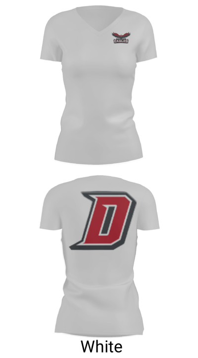 Dover Area High School Wrestling 59527124 Women's Short Sleeve V-neck Shirt - 7
