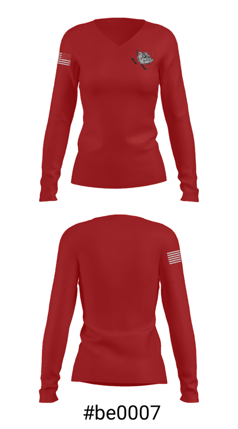 Women's Long Sleeve Vneck Shirt, Ann Whitney Elementary School, Spirit Store, Teamtime, Team time, sublimation, custom sports apparel, team uniforms, spirit wear, spiritwear, sports uniforms, custom shirts, team store, custom team store, fundraiser sports, apparel fundraiser