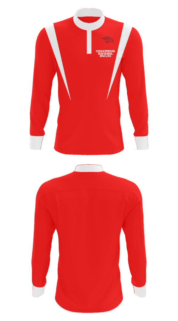 Quarter Zip Jacket, Cedar Springs High School Bowling, Bowling, Teamtime, Team time, sublimation, custom sports apparel, team uniforms, spirit wear, spiritwear, sports uniforms, custom shirts, team store, custom team store, fundraiser sports, apparel fundraiser