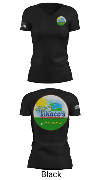 Women's Short Sleeve Vneck Shirt, Tinoco’s Services, , Teamtime, Team time, sublimation, custom sports apparel, team uniforms, spirit wear, spiritwear, sports uniforms, custom shirts, team store, custom team store, fundraiser sports, apparel fundraiser