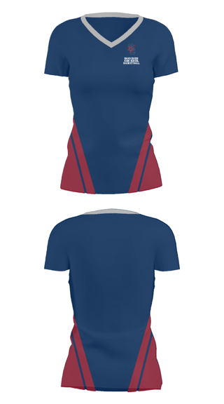 Women's Short Sleeve Vneck Shirt, Sand Creek High School Basketball, Men's Basketball, Teamtime, Team time, sublimation, custom sports apparel, team uniforms, spirit wear, spiritwear, sports uniforms, custom shirts, team store, custom team store, fundraiser sports, apparel fundraiser
