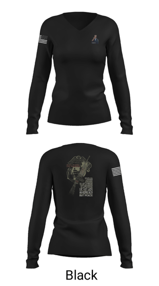 Women's Long Sleeve Vneck Shirt, , Marines, Teamtime, Team time, sublimation, custom sports apparel, team uniforms, spirit wear, spiritwear, sports uniforms, custom shirts, team store, custom team store, fundraiser sports, apparel fundraiser