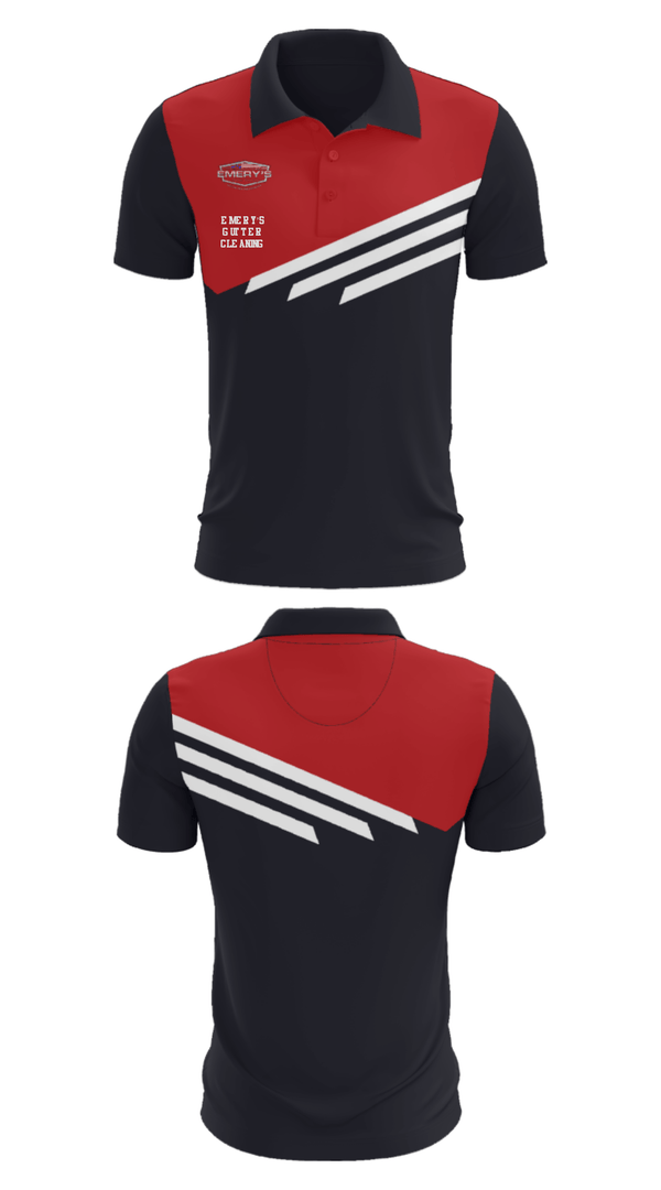 Short Sleeve Performance Polo, Emery’s Gutter Cleaning, , Teamtime, Team time, sublimation, custom sports apparel, team uniforms, spirit wear, spiritwear, sports uniforms, custom shirts, team store, custom team store, fundraiser sports, apparel fundraiser