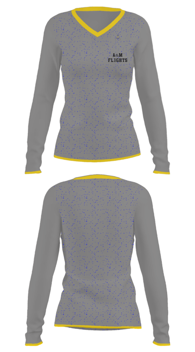 A&M FLIGHTS 82403687 Women's Long Sleeve V-neck Shirt - 31