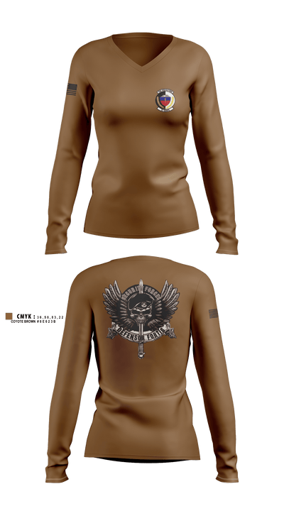 27 SOSFS 26086736 Women's Long Sleeve V-neck Shirt - 1