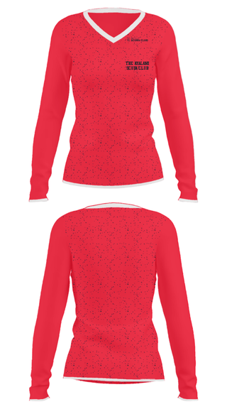 Women's Long Sleeve Vneck Shirt, The Kyalami Scuba Club, , Teamtime, Team time, sublimation, custom sports apparel, team uniforms, spirit wear, spiritwear, sports uniforms, custom shirts, team store, custom team store, fundraiser sports, apparel fundraiser