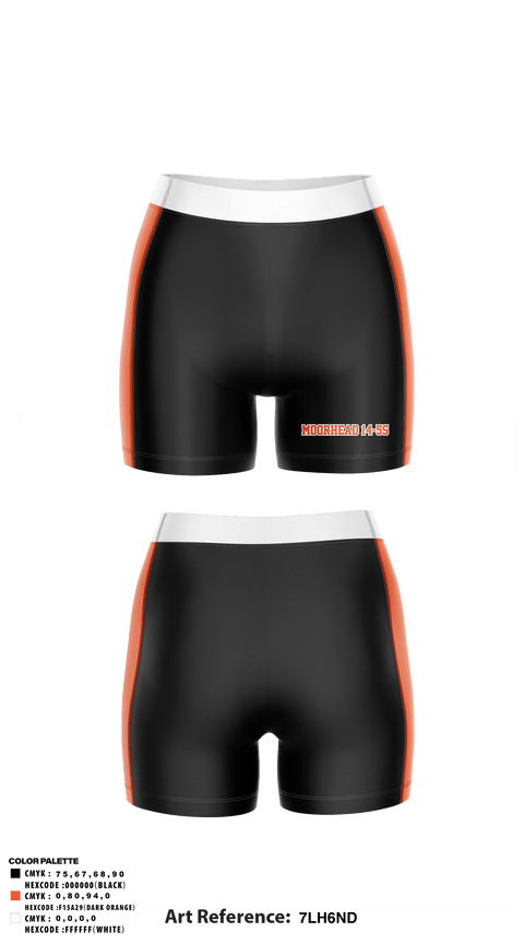 Women's Compression Shorts, Moorhead 14-5s, Women's Volleyball, Teamtime, Team time, sublimation, custom sports apparel, team uniforms, spirit wear, spiritwear, sports uniforms, custom shirts, team store, custom team store, fundraiser sports, apparel fundraiser