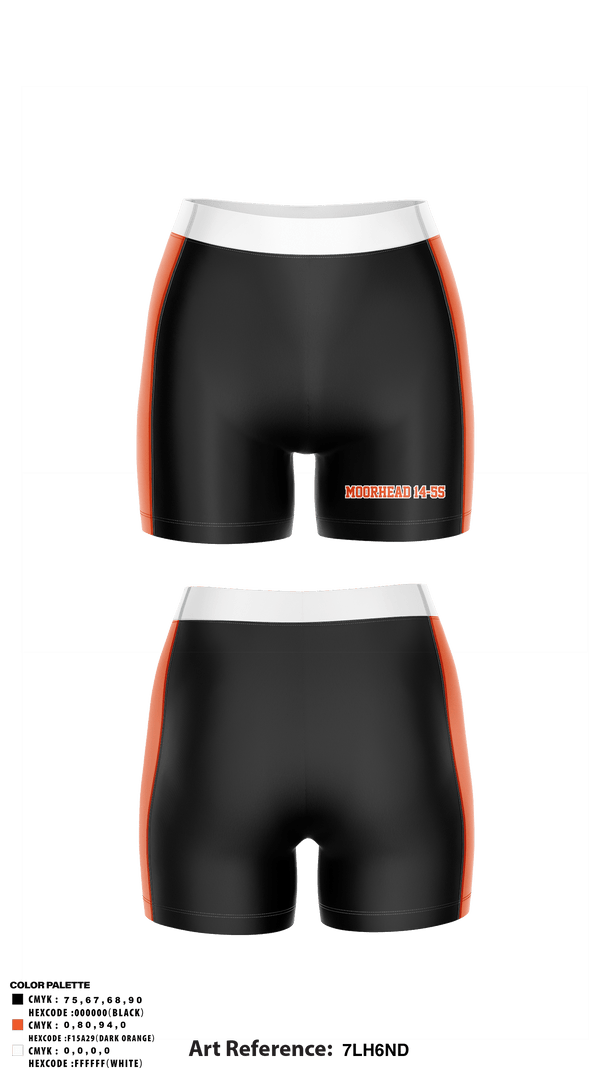 Women's Compression Shorts, Moorhead 14-5s, Women's Volleyball, Teamtime, Team time, sublimation, custom sports apparel, team uniforms, spirit wear, spiritwear, sports uniforms, custom shirts, team store, custom team store, fundraiser sports, apparel fundraiser
