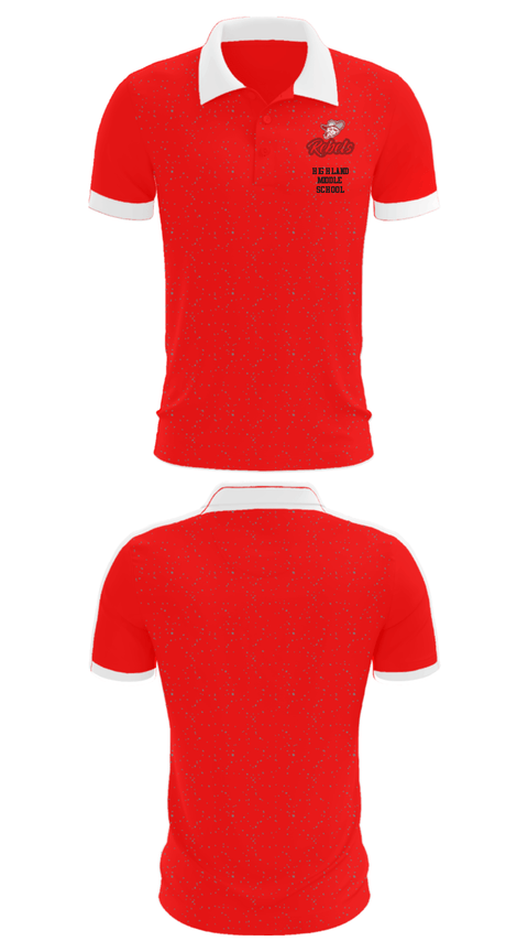 Short Sleeve Performance Polo, Highland Middle School, Spirit Store, Teamtime, Team time, sublimation, custom sports apparel, team uniforms, spirit wear, spiritwear, sports uniforms, custom shirts, team store, custom team store, fundraiser sports, apparel fundraiser