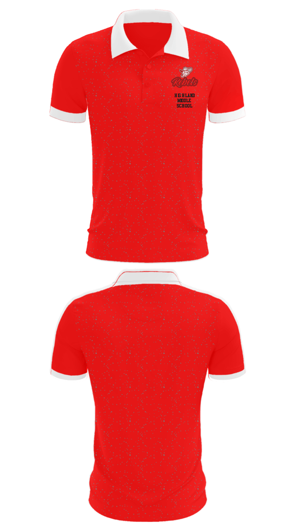 Short Sleeve Performance Polo, Highland Middle School, Spirit Store, Teamtime, Team time, sublimation, custom sports apparel, team uniforms, spirit wear, spiritwear, sports uniforms, custom shirts, team store, custom team store, fundraiser sports, apparel fundraiser