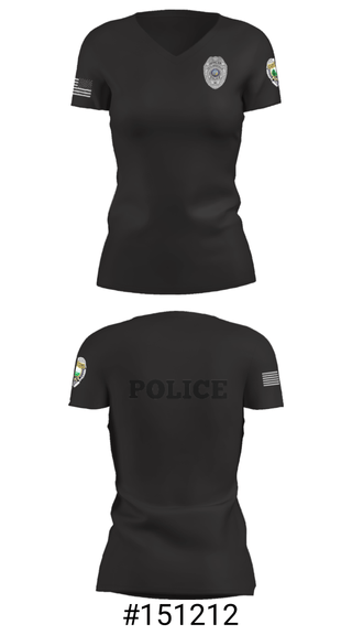 Women's Short Sleeve Vneck Shirt, , Police, Teamtime, Team time, sublimation, custom sports apparel, team uniforms, spirit wear, spiritwear, sports uniforms, custom shirts, team store, custom team store, fundraiser sports, apparel fundraiser