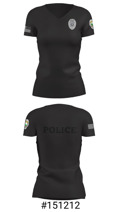 TAYLORSVILLE POLICE DEPARTMENT 5910107 Women's Short Sleeve V-neck Shirt - 4