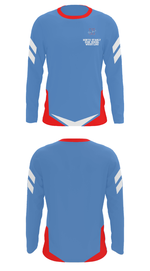 Long Sleeve Performance Shirt, North Stanly High School Wrestling, Wrestling, Teamtime, Team time, sublimation, custom sports apparel, team uniforms, spirit wear, spiritwear, sports uniforms, custom shirts, team store, custom team store, fundraiser sports, apparel fundraiser