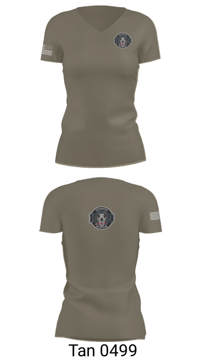 K9 Unit 75320760 Women's Short Sleeve V-neck Shirt - 36