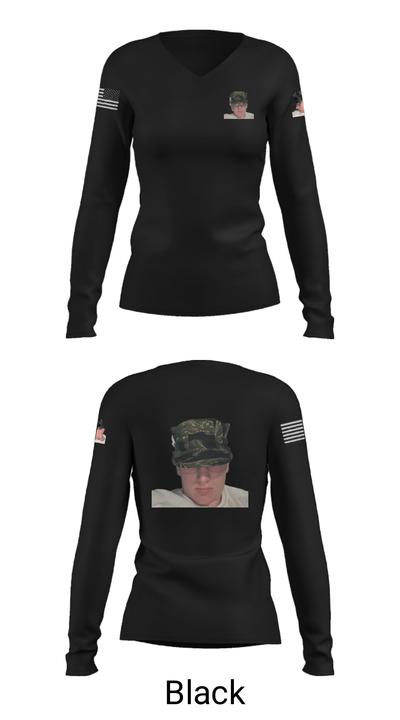 Airborne division 64639973 Women's Long Sleeve V-neck Shirt - 23