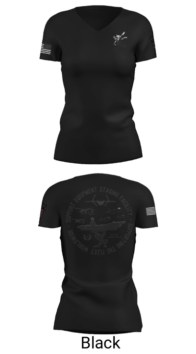 STAGING FACILITY 22010365 Women's Short Sleeve V-neck Shirt - 20