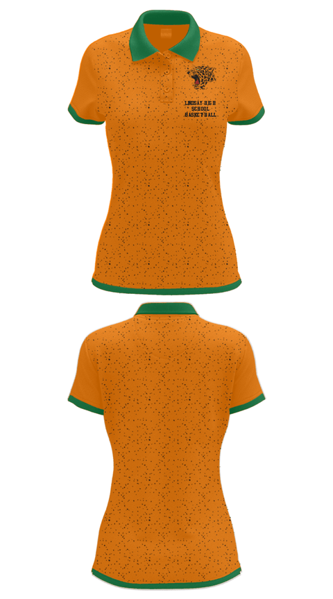 Women's Short Sleeve Performance Polo, Lindsay High School Basketball, Women's Basketball, Teamtime, Team time, sublimation, custom sports apparel, team uniforms, spirit wear, spiritwear, sports uniforms, custom shirts, team store, custom team store, fundraiser sports, apparel fundraiser