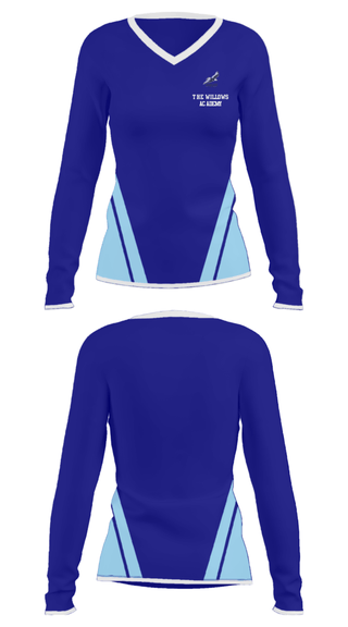 Women's Long Sleeve Vneck Shirt, The Willows Academy, Spirit Store, Teamtime, Team time, sublimation, custom sports apparel, team uniforms, spirit wear, spiritwear, sports uniforms, custom shirts, team store, custom team store, fundraiser sports, apparel fundraiser