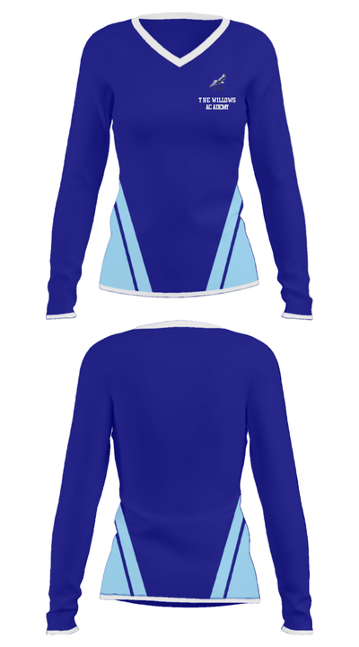 The Willows Academy 41927559 Women's Long Sleeve V-neck Shirt - 25