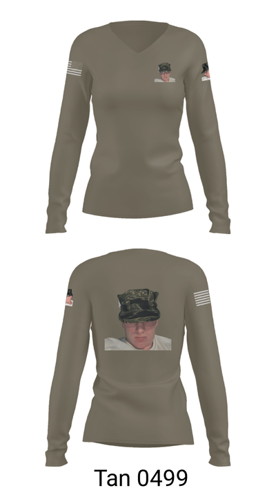 Airborne division 64639973 Women's Long Sleeve V-neck Shirt - 39