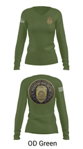 United States Federal Reserve Police 30952270 Women's Long Sleeve V-neck Shirt - 31