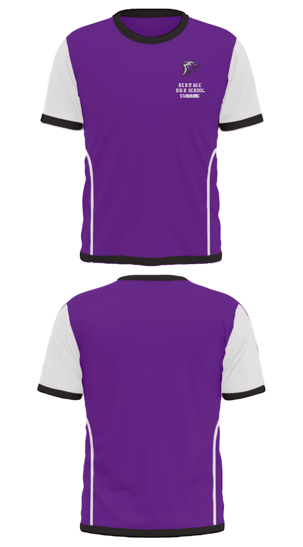 Short Sleeve Performance Shirt, Heritage High School Swimming, Swimming, Teamtime, Team time, sublimation, custom sports apparel, team uniforms, spirit wear, spiritwear, sports uniforms, custom shirts, team store, custom team store, fundraiser sports, apparel fundraiser
