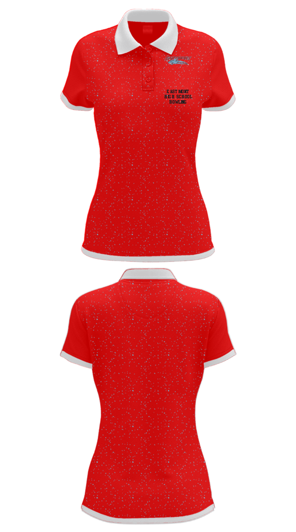 Women's Short Sleeve Performance Polo, Eastmont High School Bowling, Bowling, Teamtime, Team time, sublimation, custom sports apparel, team uniforms, spirit wear, spiritwear, sports uniforms, custom shirts, team store, custom team store, fundraiser sports, apparel fundraiser