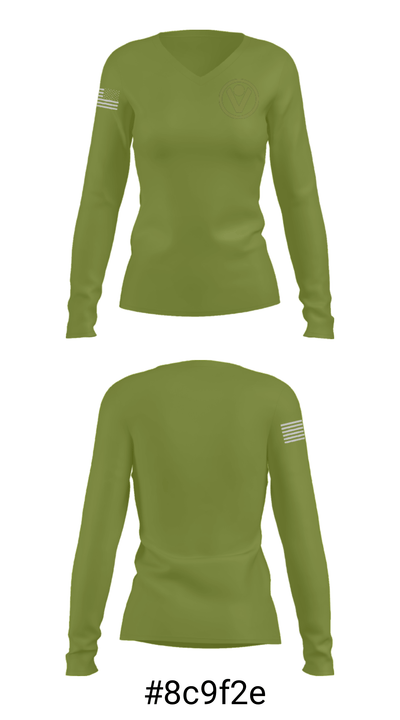 Vertical Skills Academy 92036609 Women's Long Sleeve V-neck Shirt - 20