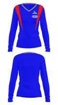 Cleveland Middle School Swimming 47411045 Women's Long Sleeve V-neck Shirt - 27