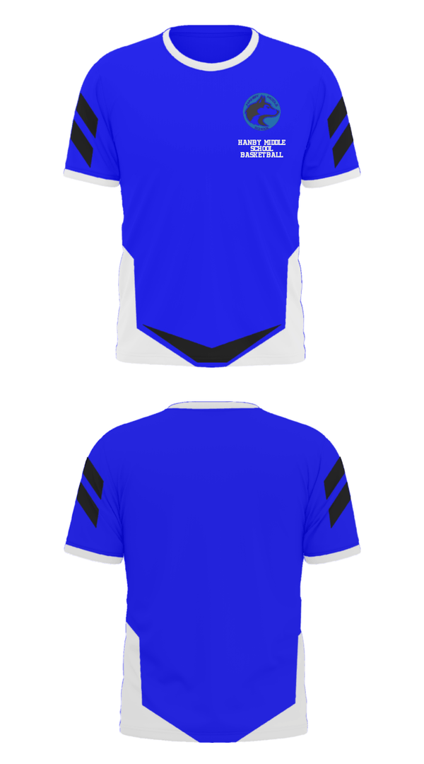 Short Sleeve Performance Polo, Hanby Middle School Basketball, Women's Basketball, Teamtime, Team time, sublimation, custom sports apparel, team uniforms, spirit wear, spiritwear, sports uniforms, custom shirts, team store, custom team store, fundraiser sports, apparel fundraiser