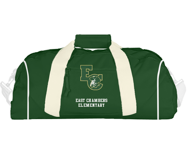 Duffle Bag, East Chambers Elementary, Spirit Store, Teamtime, Team time, sublimation, custom sports apparel, team uniforms, spirit wear, spiritwear, sports uniforms, custom shirts, team store, custom team store, fundraiser sports, apparel fundraiser