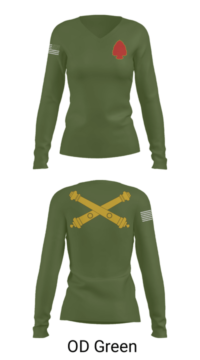 1-109th FA 47038800 Women's Long Sleeve V-neck Shirt - 31