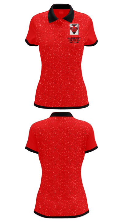 Calhoun County High School Wrestling 34908417 Women's Short Sleeve Performance Polo  - 33