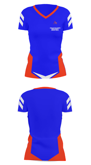 Women's Short Sleeve Vneck Shirt, Anacostia Senior High School Basketball, Women's Basketball, Teamtime, Team time, sublimation, custom sports apparel, team uniforms, spirit wear, spiritwear, sports uniforms, custom shirts, team store, custom team store, fundraiser sports, apparel fundraiser