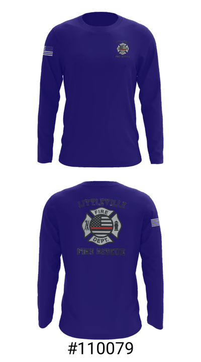 Littleville Fire & Rescue 55821755 Long Sleeve Performance Shirt - 3