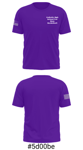 Short Sleeve Performance Shirt, Catholic High School For Boys Basketball, Men's Basketball, Teamtime, Team time, sublimation, custom sports apparel, team uniforms, spirit wear, spiritwear, sports uniforms, custom shirts, team store, custom team store, fundraiser sports, apparel fundraiser