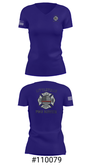Women's Short Sleeve Vneck Shirt, Littleville Fire & Rescue, Fire Department, Teamtime, Team time, sublimation, custom sports apparel, team uniforms, spirit wear, spiritwear, sports uniforms, custom shirts, team store, custom team store, fundraiser sports, apparel fundraiser