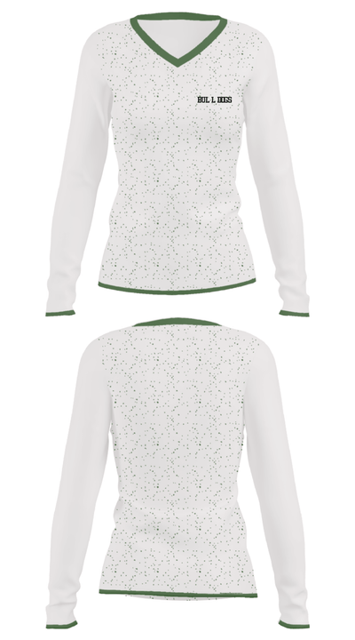 Bulldogs 76397224 Women's Long Sleeve V-neck Shirt - 34