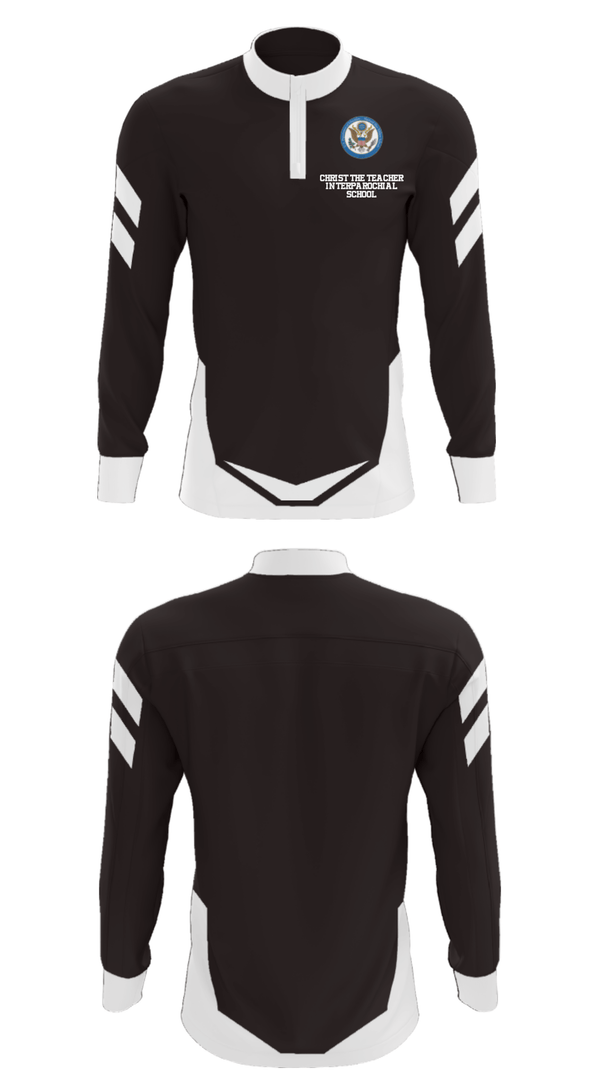 Quarter Zip Jacket, Christ The Teacher Interparochial School, Spirit Store, Teamtime, Team time, sublimation, custom sports apparel, team uniforms, spirit wear, spiritwear, sports uniforms, custom shirts, team store, custom team store, fundraiser sports, apparel fundraiser