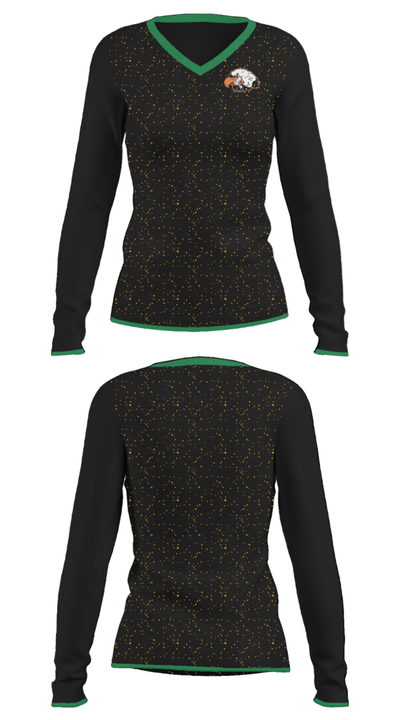 Jasper R-5 High School Basketball 48187639 Women's Long Sleeve V-neck Shirt - 34