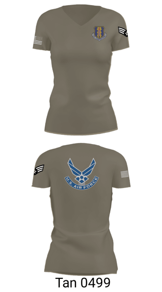 Women's Short Sleeve Vneck Shirt, 33rd Tactical Fighter Wing, Air Force, Teamtime, Team time, sublimation, custom sports apparel, team uniforms, spirit wear, spiritwear, sports uniforms, custom shirts, team store, custom team store, fundraiser sports, apparel fundraiser