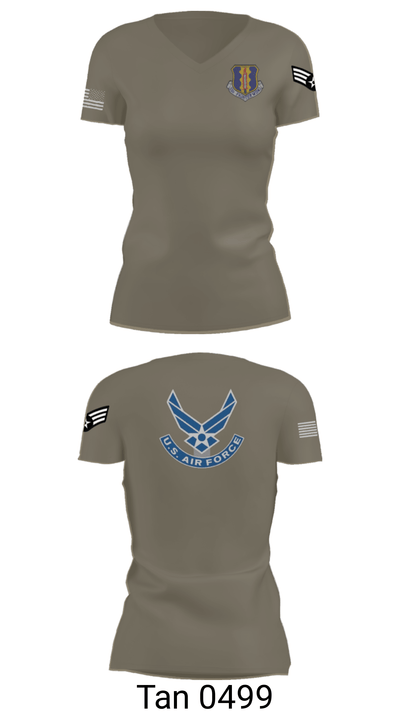 33rd Tactical Fighter Wing 38217245 Women's Short Sleeve V-neck Shirt - 36