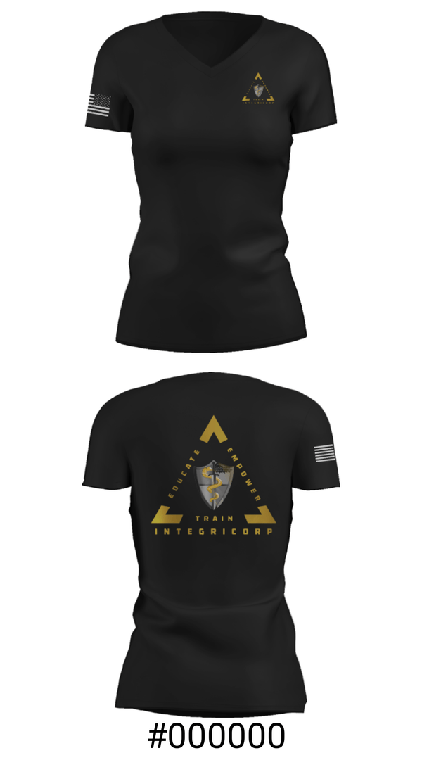 Women's Short Sleeve Vneck Shirt, IntegriCorp, , Teamtime, Team time, sublimation, custom sports apparel, team uniforms, spirit wear, spiritwear, sports uniforms, custom shirts, team store, custom team store, fundraiser sports, apparel fundraiser