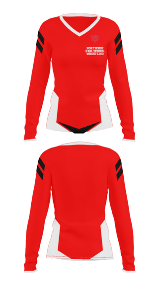 Women's Long Sleeve Vneck Shirt, Northside High School Wrestling, Wrestling, Teamtime, Team time, sublimation, custom sports apparel, team uniforms, spirit wear, spiritwear, sports uniforms, custom shirts, team store, custom team store, fundraiser sports, apparel fundraiser