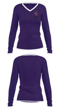 Edmonson County Wildcats 17892745 Women's Long Sleeve V-neck Shirt - 34