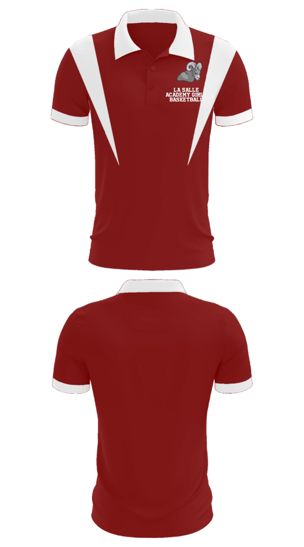 Short Sleeve Performance Polo, La Salle Academy Girls Basketball, Women's Basketball, Teamtime, Team time, sublimation, custom sports apparel, team uniforms, spirit wear, spiritwear, sports uniforms, custom shirts, team store, custom team store, fundraiser sports, apparel fundraiser