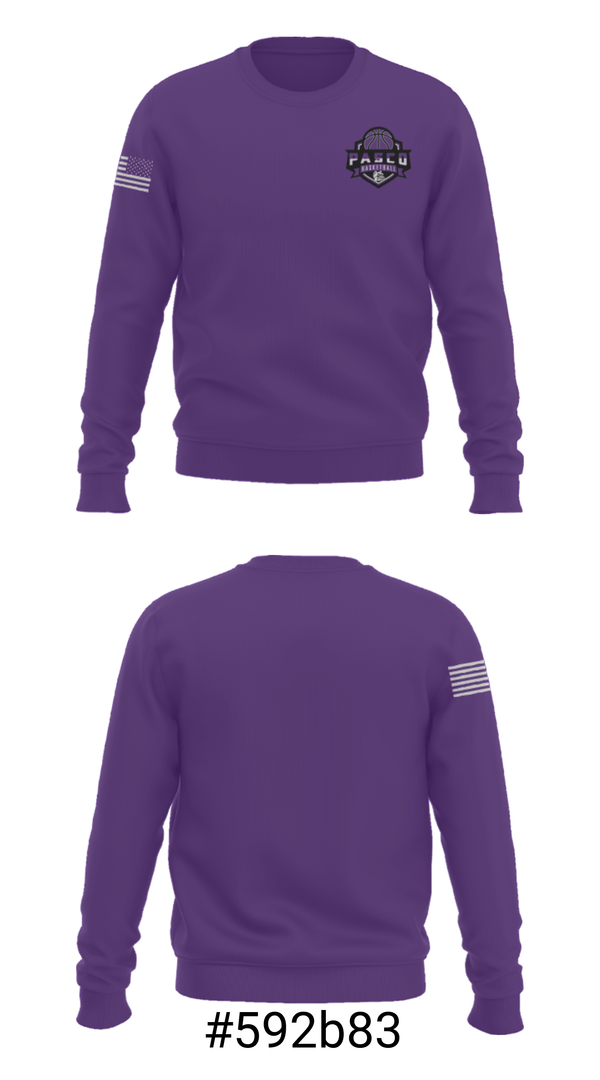 Crew Neck Sweatshirt, Pasco Basketball Club Pbc, Men's Basketball, Teamtime, Team time, sublimation, custom sports apparel, team uniforms, spirit wear, spiritwear, sports uniforms, custom shirts, team store, custom team store, fundraiser sports, apparel fundraiser