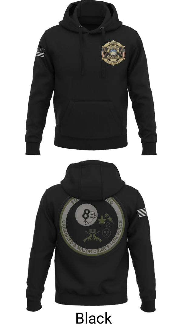 Hoodie, Southern Ohio Organized and Major Crimes Task Force, Police, Teamtime, Team time, sublimation, custom sports apparel, team uniforms, spirit wear, spiritwear, sports uniforms, custom shirts, team store, custom team store, fundraiser sports, apparel fundraiser