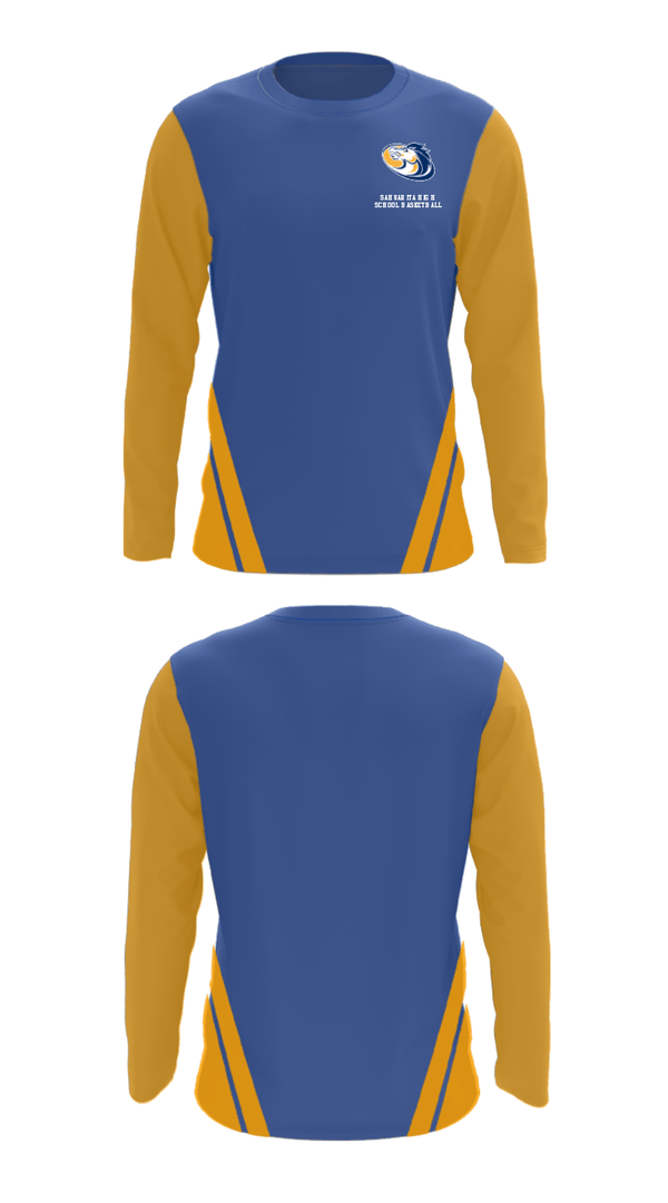 Long Sleeve Performance Shirt, Sahuarita High School Basketball, Men's Basketball, Teamtime, Team time, sublimation, custom sports apparel, team uniforms, spirit wear, spiritwear, sports uniforms, custom shirts, team store, custom team store, fundraiser sports, apparel fundraiser